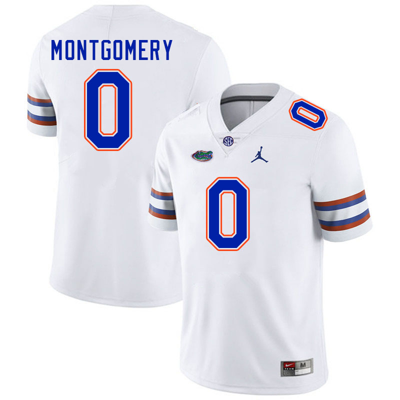 Florida Gators #0 Naeshaun Montgomery College Football Jerseys Stitched-White